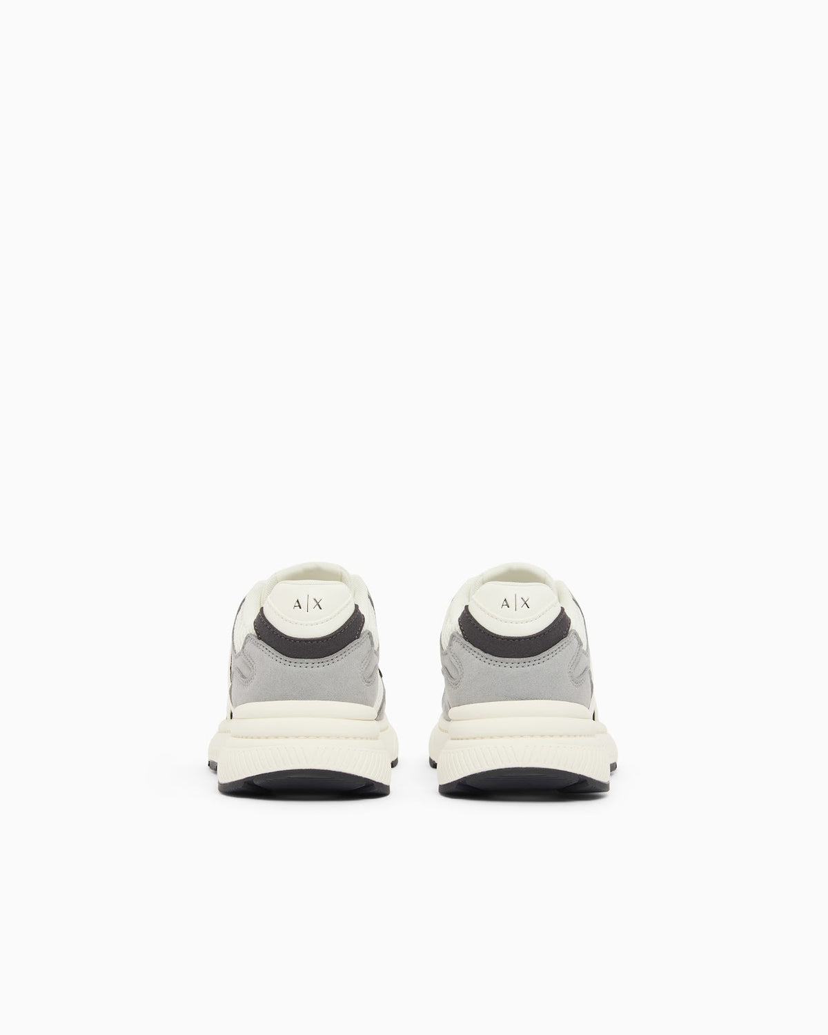 Zapatillas de malla y microante con cordones y suela gruesa - Gris