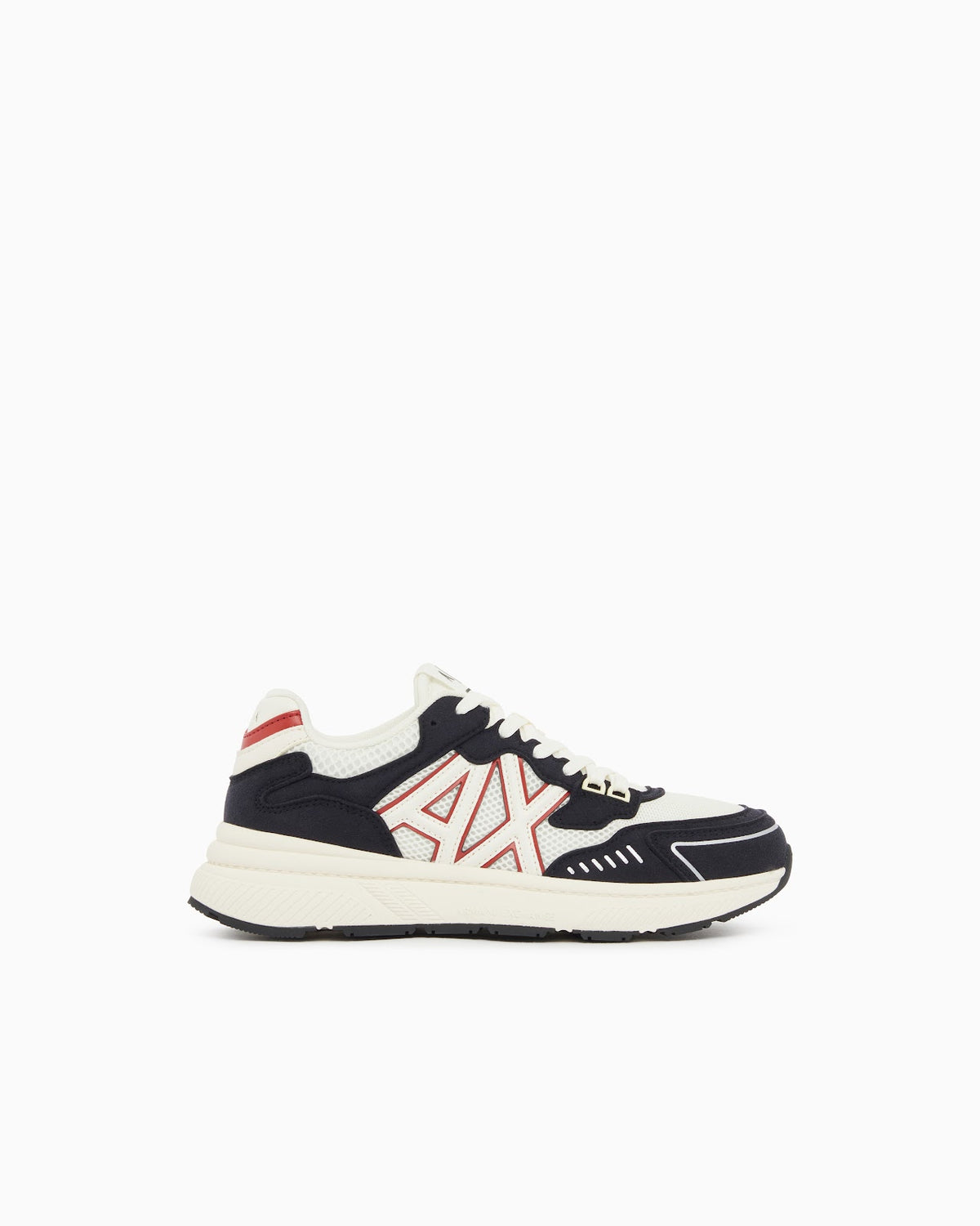 Zapatillas de malla y microante con cordones y suela gruesa - Bicolor