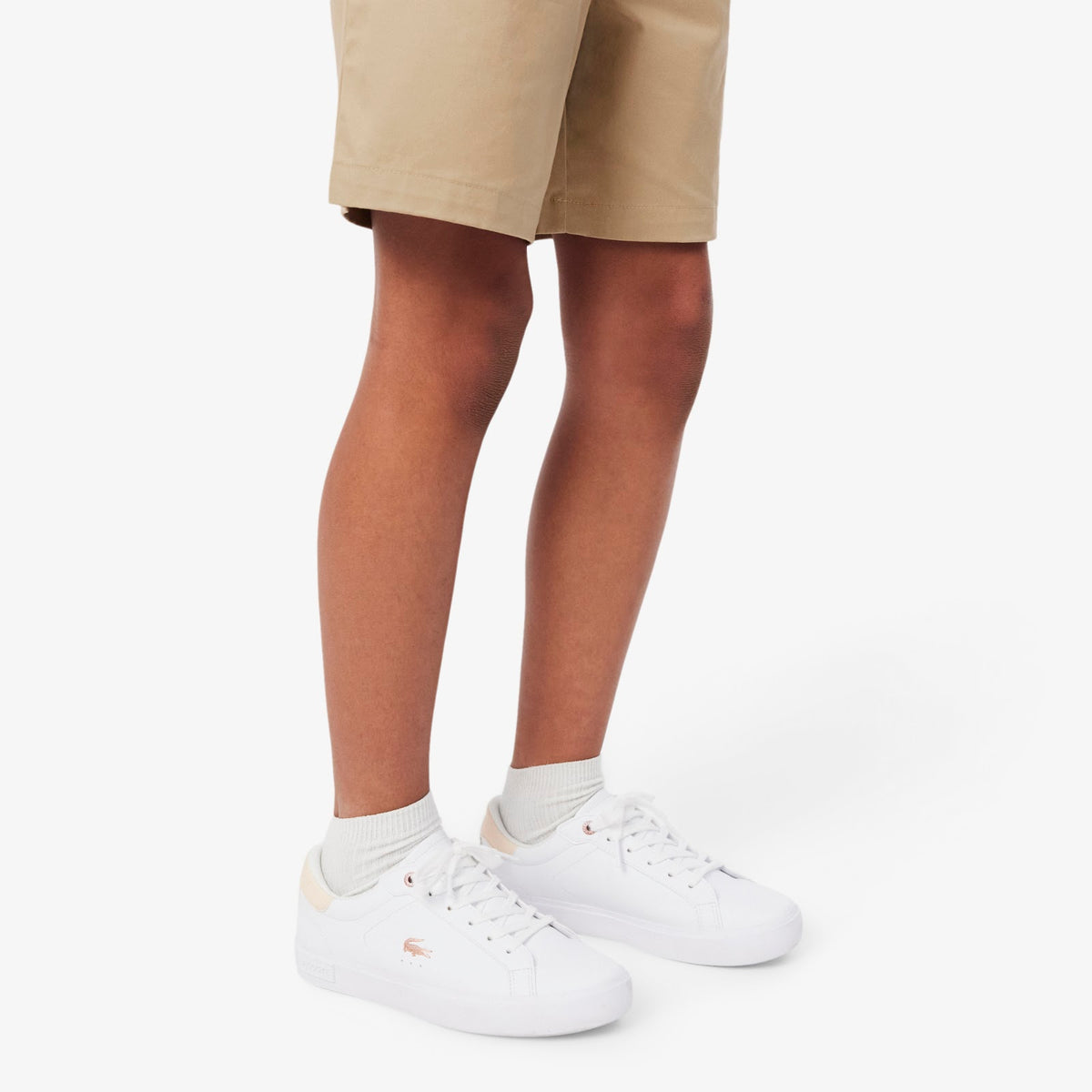 Zapatillas juveniles Powercourt - Blanco y rosa