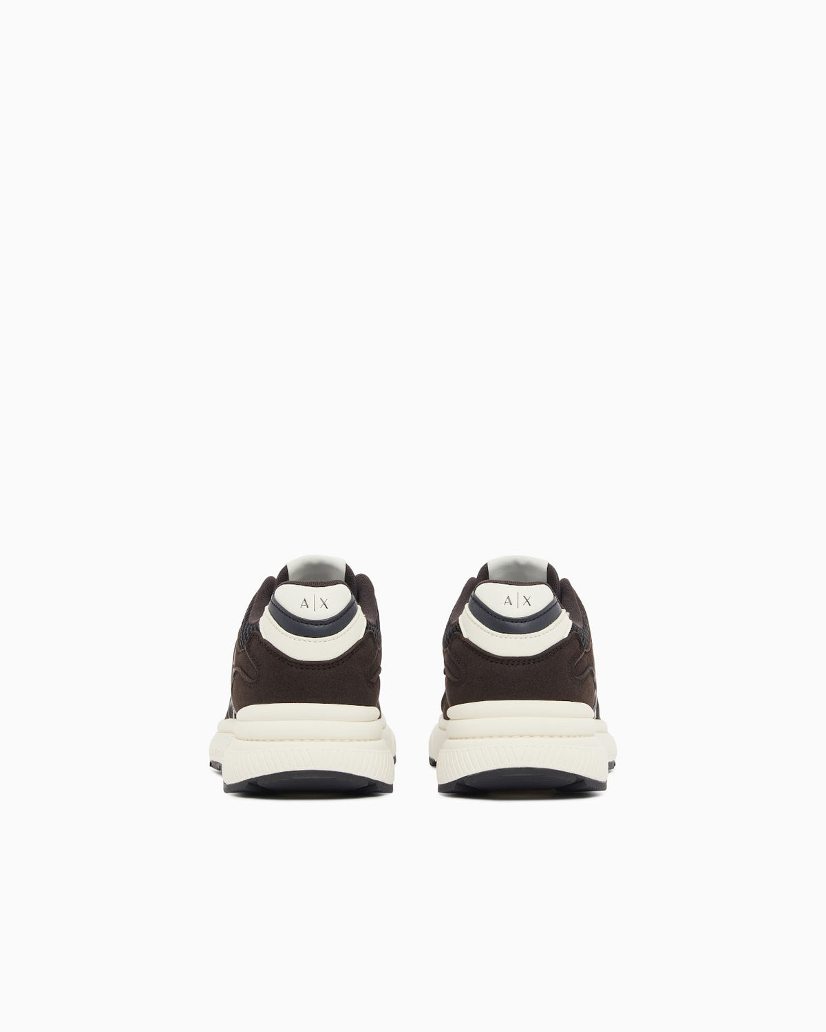 Zapatillas de malla y microante con cordones y suela gruesa - Negro