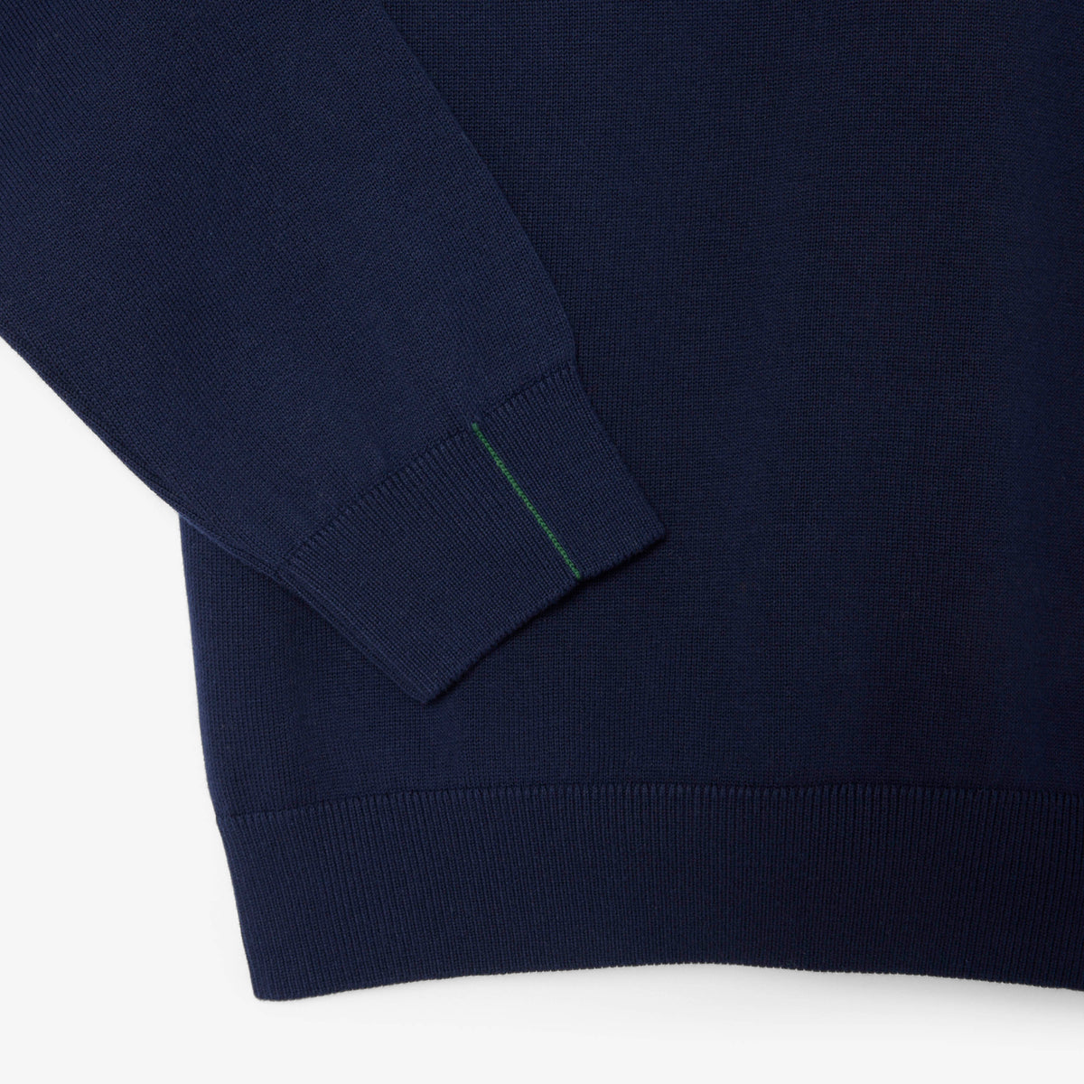 Jersey de cuello de pico de algodón azul