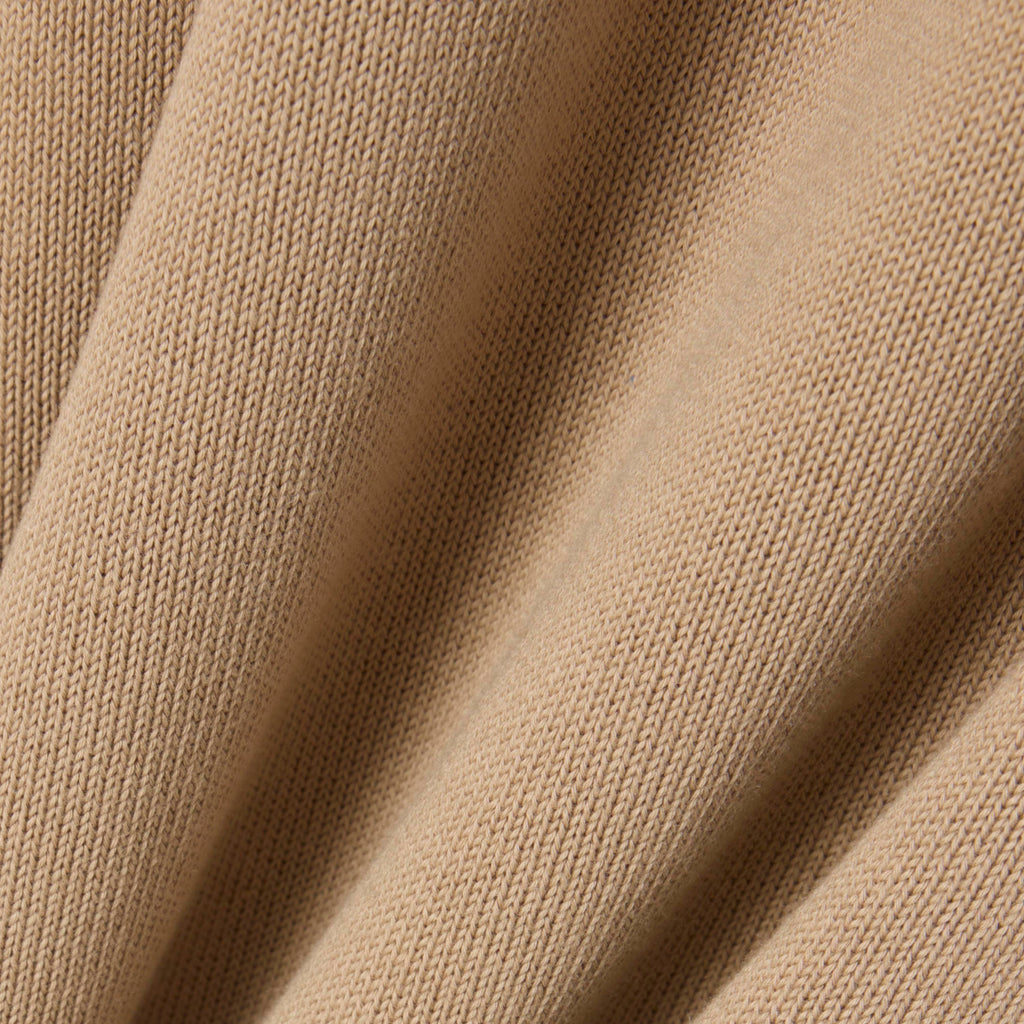 Jersey de cuello de pico de algodón castaño