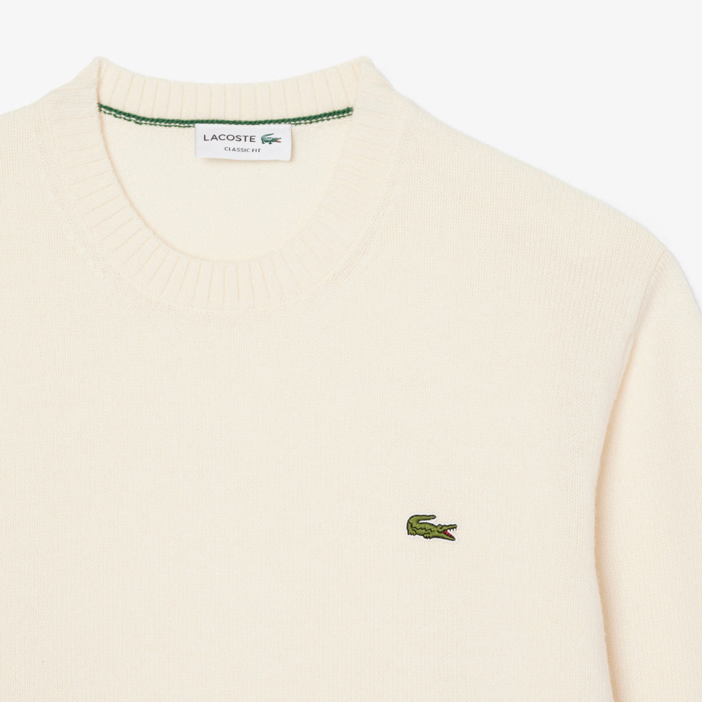 Jersey de cuello redondo de lana cardada