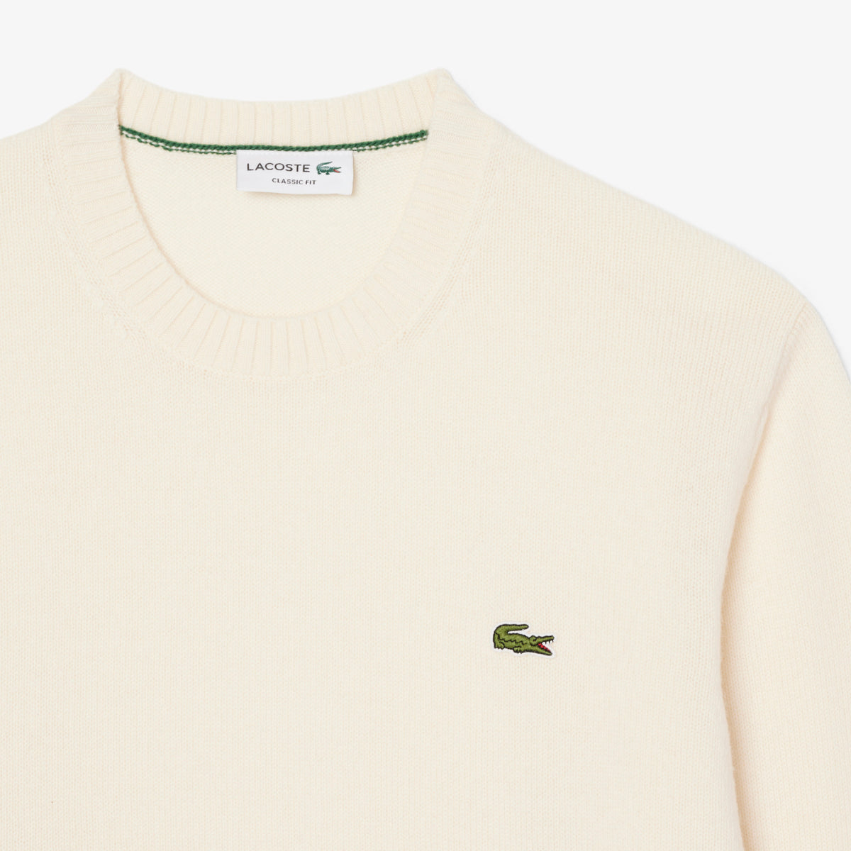 Jersey de cuello redondo de lana cardada