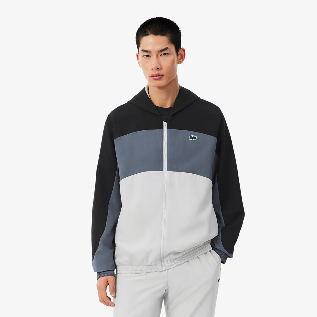 Chaqueta de chándal deportiva con bloques de color - Gris