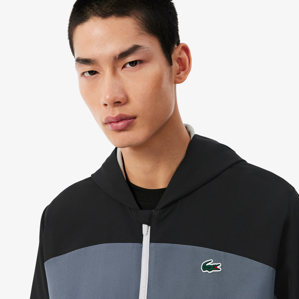 Chaqueta de chándal deportiva con bloques de color - Gris