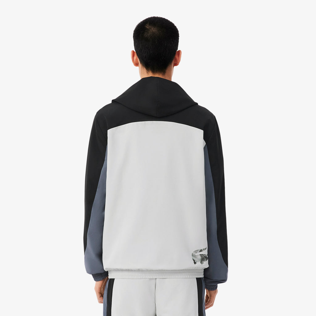Chaqueta de chándal deportiva con bloques de color - Gris
