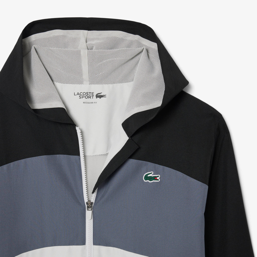 Chaqueta de chándal deportiva con bloques de color - Gris
