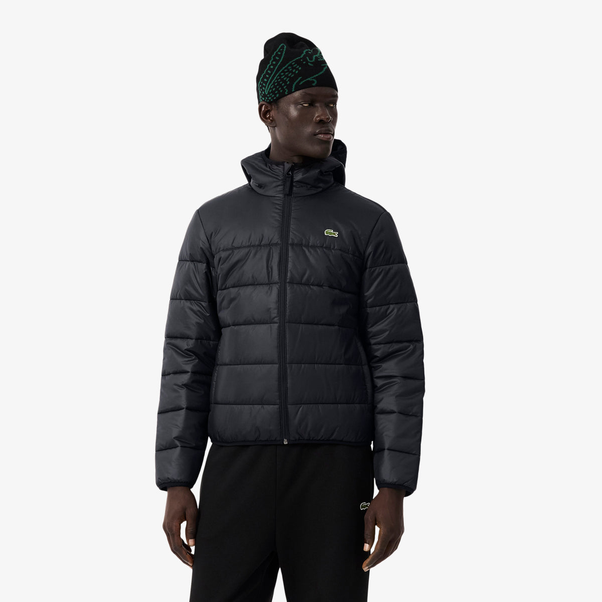 Chaqueta acolchada hidrófuga negra