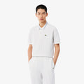 Polo de jacquard de corte clásico blanco
