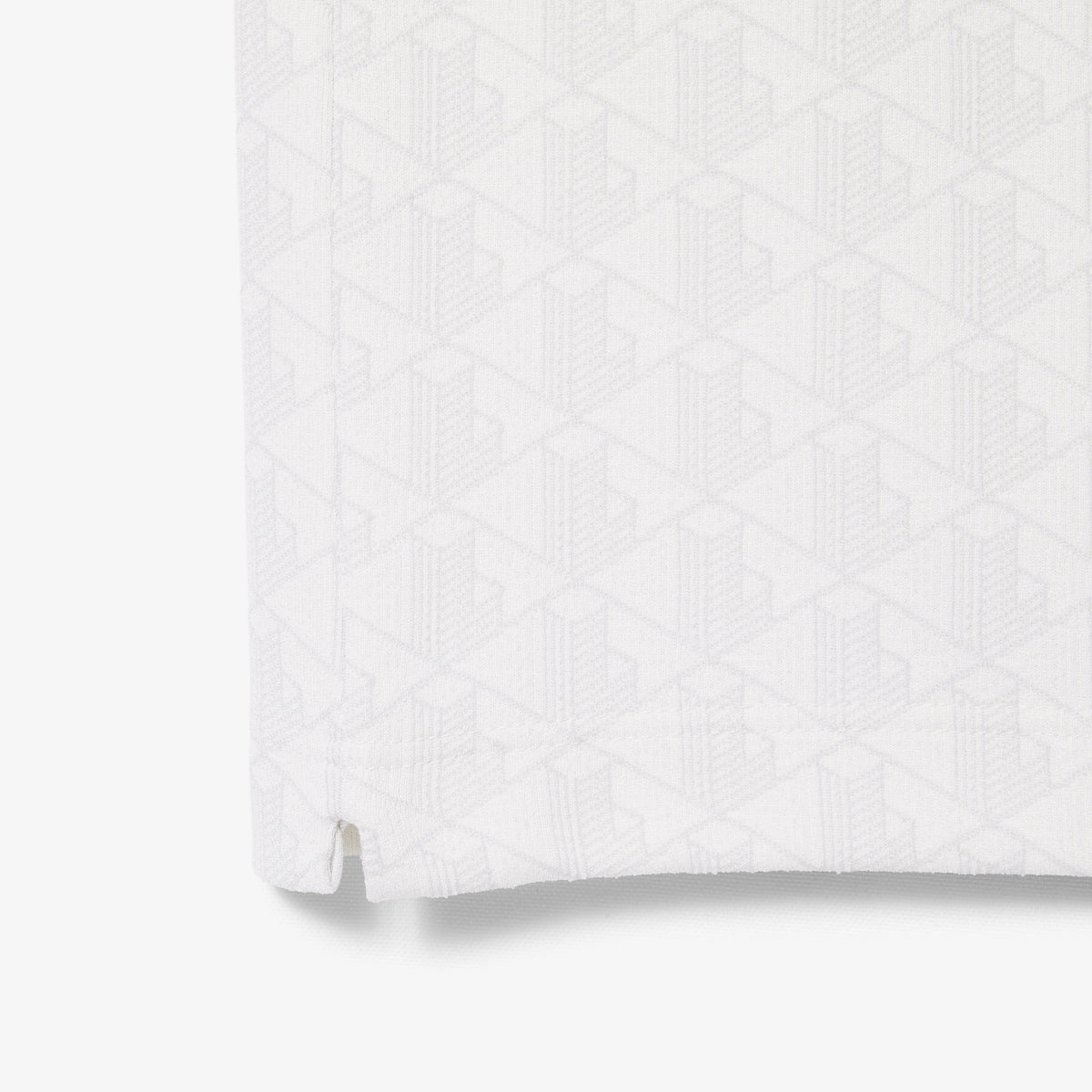 Polo de jacquard de corte clásico blanco
