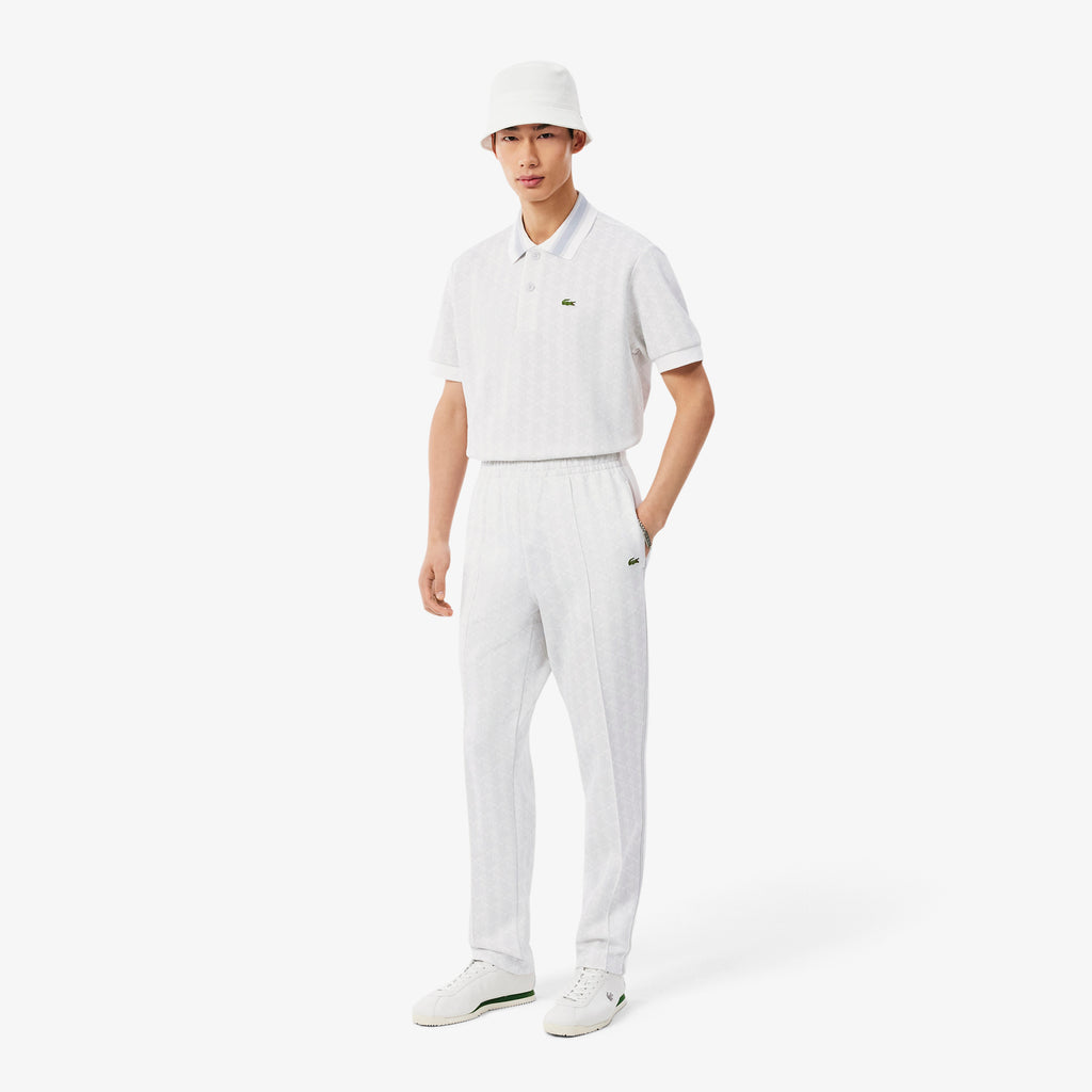 Polo de jacquard de corte clásico blanco