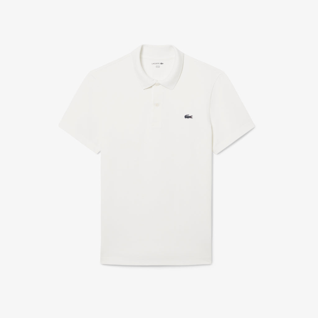 Polo de corte regular de algodón blanco