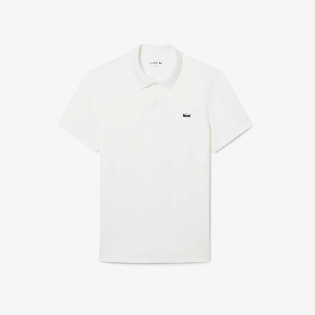 Polo de corte regular de algodón blanco