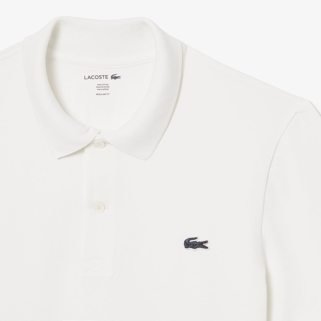 Polo de corte regular de algodón blanco