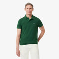 Polo de corte regular de algodón verde