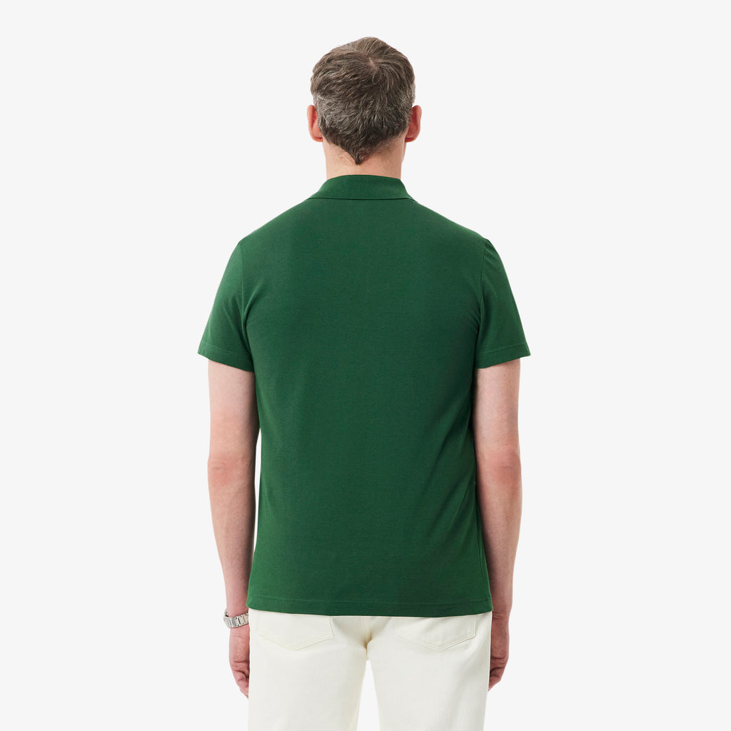 Polo de corte regular de algodón verde