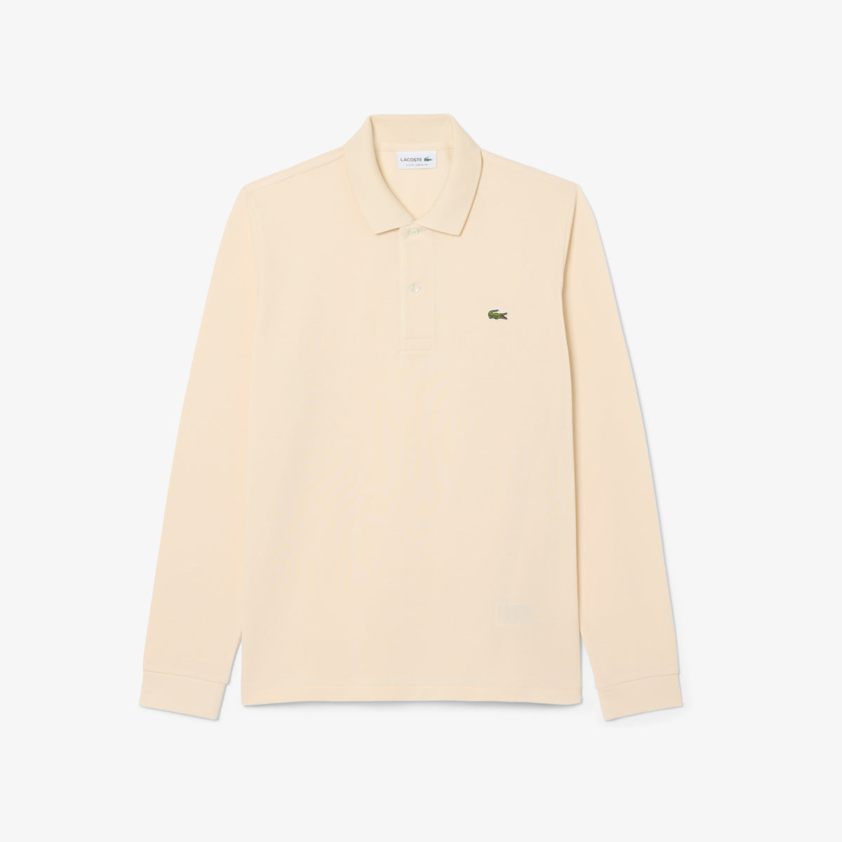 Polo de corte clásico de manga larga beige