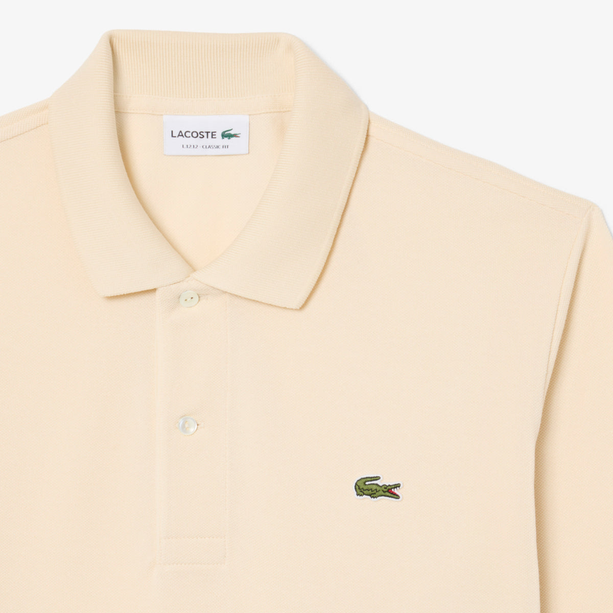 Polo de corte clásico de manga larga beige